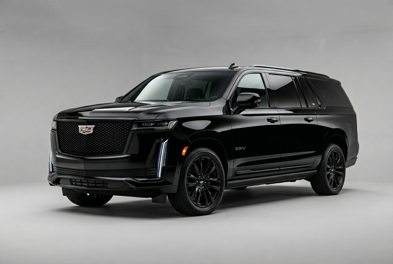 Black Cadillac Escalade ESV